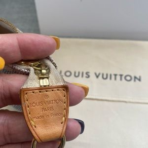 Authentic Louis Vuitton mini pochette azure damier